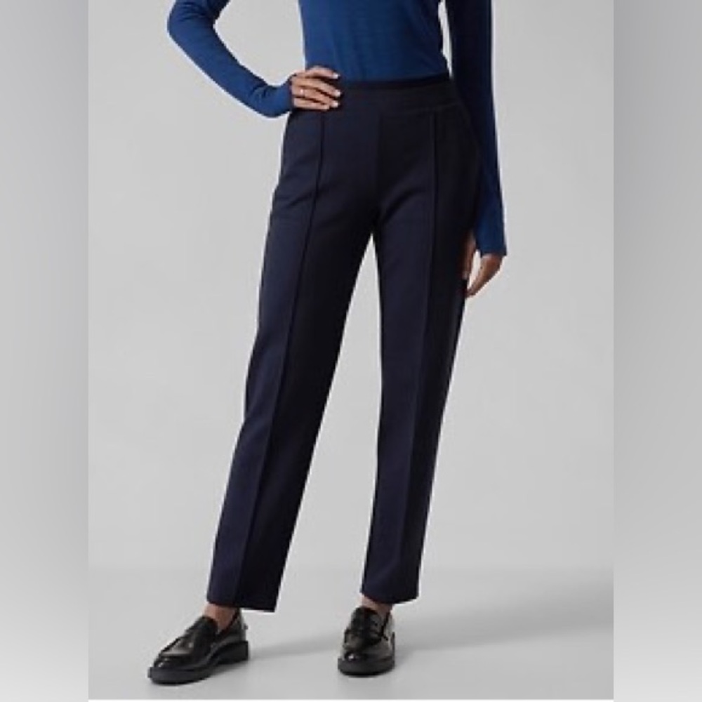 Dark Blue Athleta Venice Heathered Pintuck Pant - Petite Length!